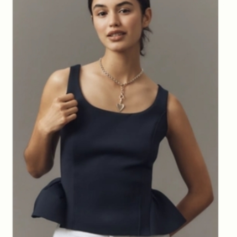 NWT Maeve Peplum Tank Top